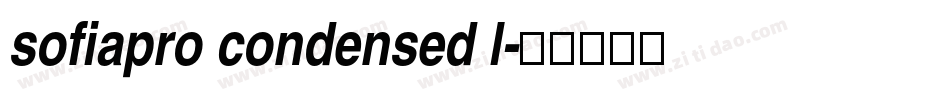 sofiapro condensed l字体转换
